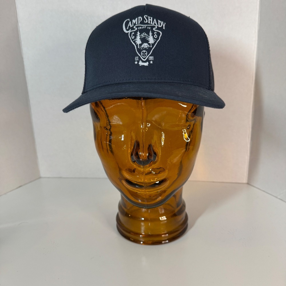 Eminem Camp Shady Trust Us Embroidered Mesh Back Trucker Hat Cap Adjustable Blue